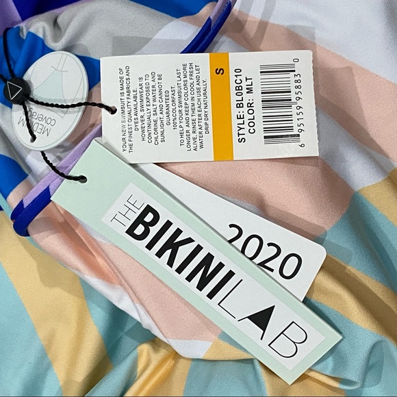 The Bikini Lab Diagonal Striped Color Block Swimsuit - Picture 4 of 6